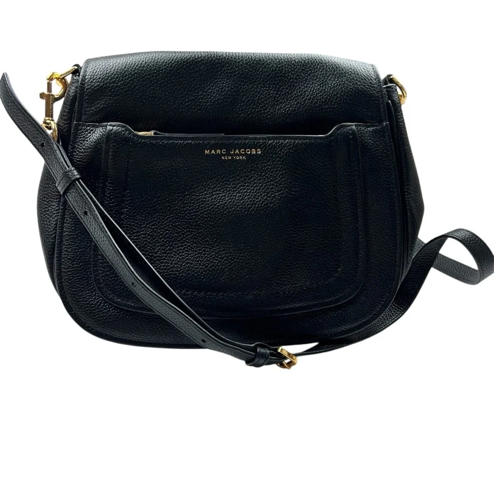 Marc Jacobs Empire City Messenger Leather Crossbody Bag Black